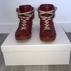 Madison Martin Margiela red high top sneakers